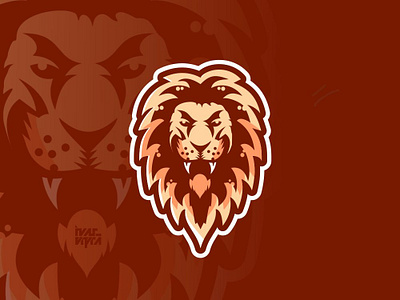 Lionhead Front animal brand branding brandmark character graphic graphicdesign icon identity illustration lion lion head lion logo logo logogram logomark mark symbol vector wild