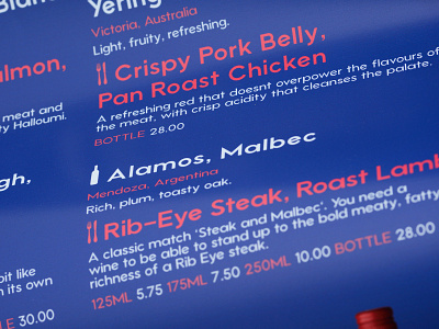 Food & wine pairing poster (2) design graphic design typography