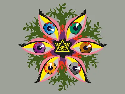 Blossoming Conspiracy Theory conspiracy humor illustration textile