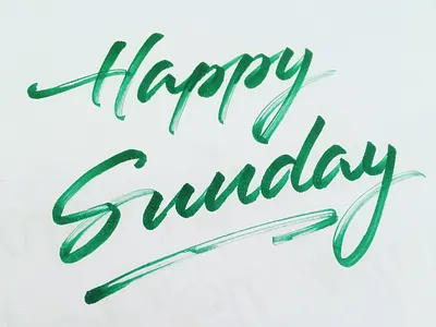 Happy Sunday brush brushlettering lettering