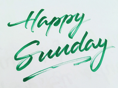 Happy Sunday brush brushlettering lettering
