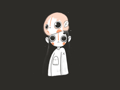 Final Inktober : Slice cartoon character art character design design ghost gif girl illustration ink ink illustration inktober kawaii kazmology procreate slice
