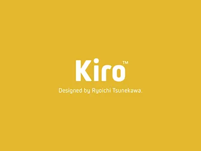 Kiro font font design type type design typeface