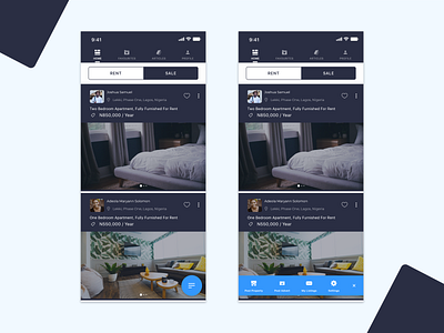 Rent A Home - Playing with Float adobexd adobexduikit app clean design ios iphone minimal ui