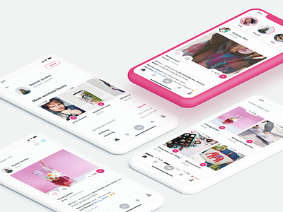 Social shopping app app clean design feed ios iphone x iphone xs mobile news feed profile shop showcase social ui