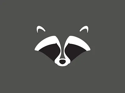 Raccoon animal animals flat design illustration minimal negative space raccoon