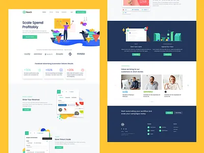 Hunch Homepage design homepage illustration website