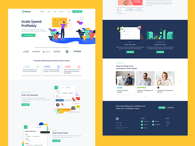 Hunch Homepage design homepage illustration website