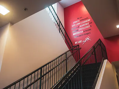 SLAM Wall Display environmental design quote sign signage wall art