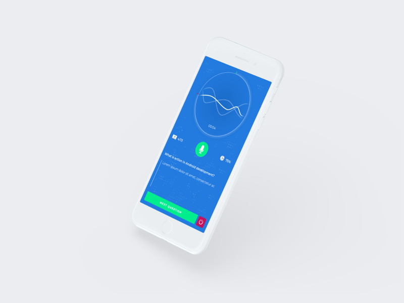 Stomper – AI based intelligent interviewing app assistant hr machine learning ui ui animation user flow ux voice