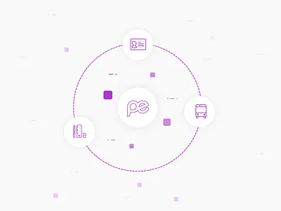 Circle Opitions bus design icon illustration lines material options school shadows square