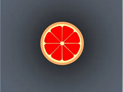 Orange slice 2d grapefruit illustration juice lemon orange slice