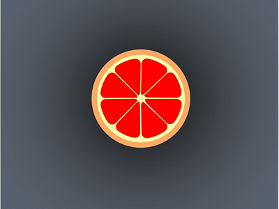 Orange slice 2d grapefruit illustration juice lemon orange slice