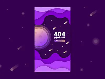 DailyUI #008 - 404 page 404 404 error page 404 page app daily ui 008 dailyui design error error 404 flat gradient design illustration layers mobile space ui ui ux design ux vector
