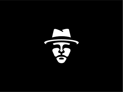 Mobster/Gangster Logo brand brand identity face gangster hat head icon illustration logo logomark mafia negative space