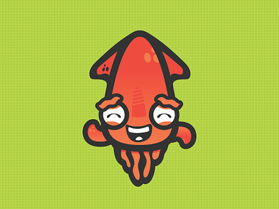 Squid Squidly character design mascot squid