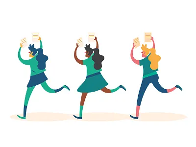 CollegeVine Character Studies art character design design digital drawing education illustration illustrator ux design web design