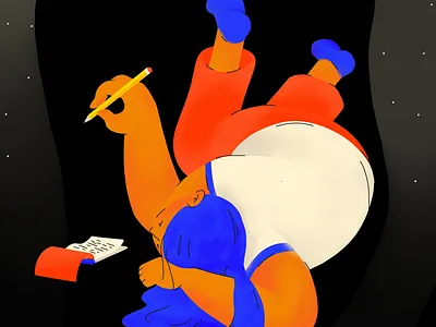 Weighing words carefully daydreaming illustration ipad pro procreate