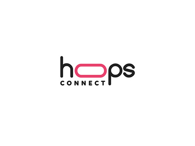 Hoops Connect app branding design digital flat graphic design logo typography vector