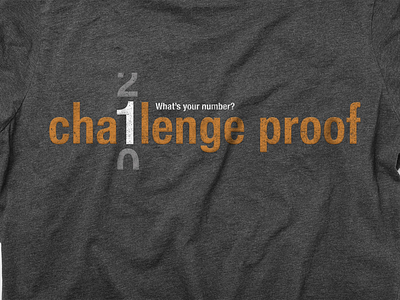 challenge proof tee branding logo typography