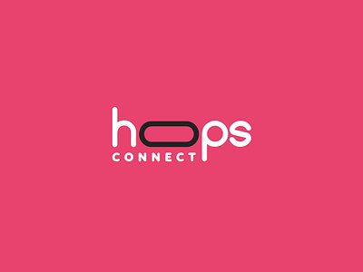 Hoops Connect Logo Design app branding design digital flat graphic design logo typography vector