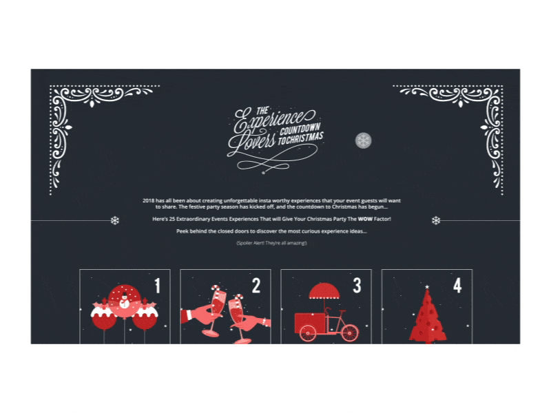 Interactive Christmas Calendar advent animation calendar christmas design digital illustration interaction motion online type typography ui ux vector website webux xmas