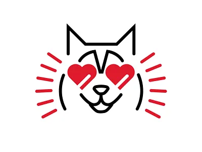 Puppy love dog husky logo