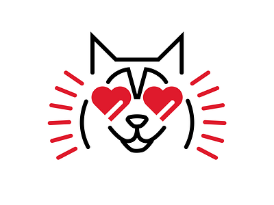 Puppy love dog husky logo