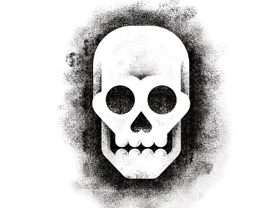 Skull grain minimal monocrhome rough shading skull texture vector