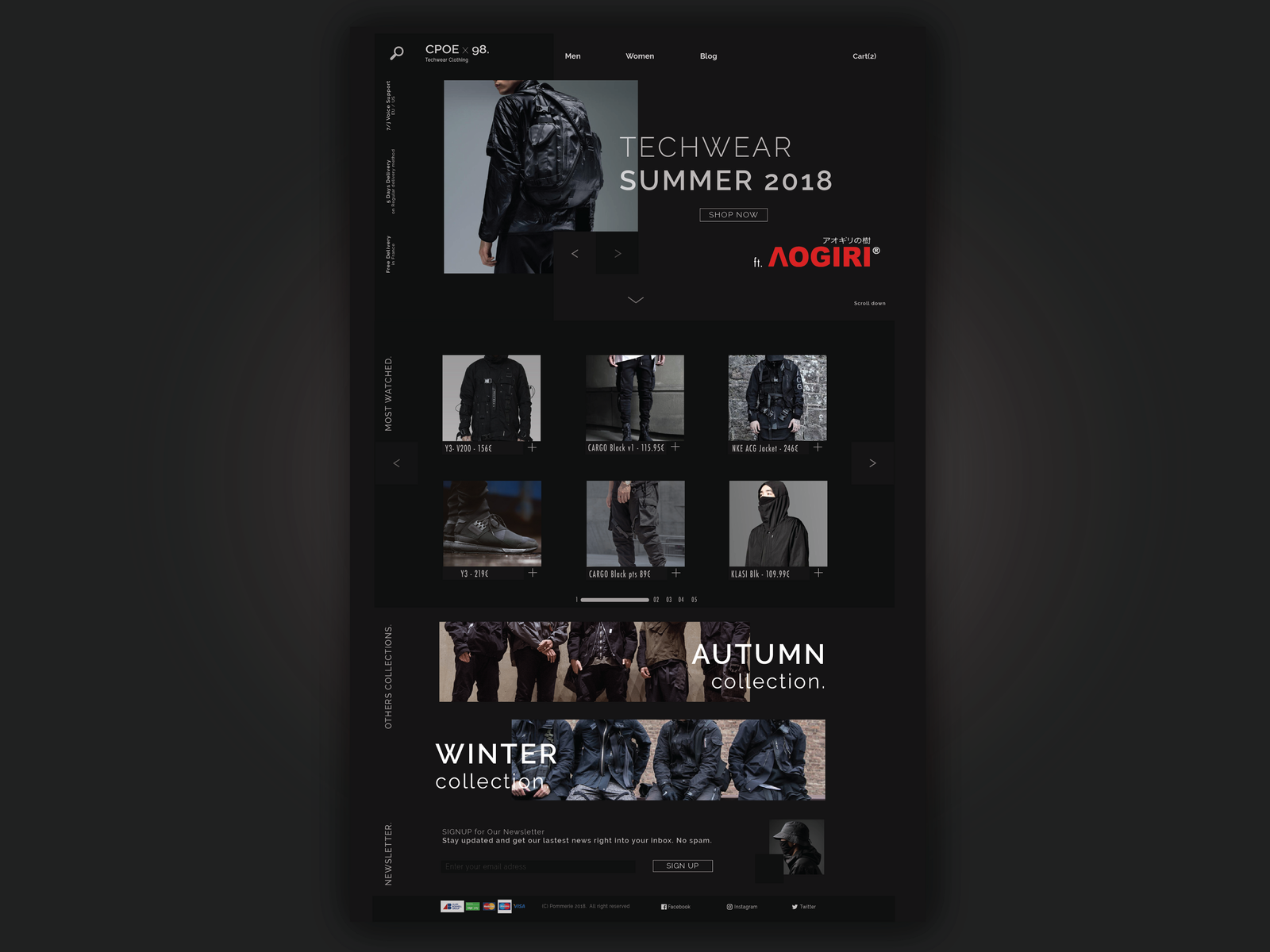 Techwear - Website by Clément Po on Dribbble