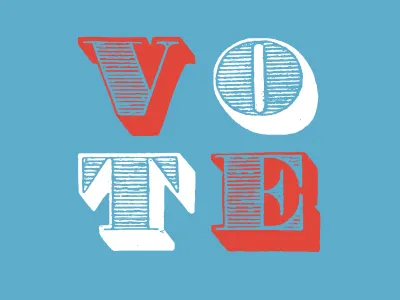 Vote 2018 politics type typography vintage vote