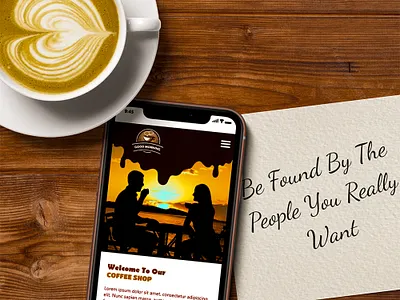 Coffee Shop branding design agency logo mock up ux web