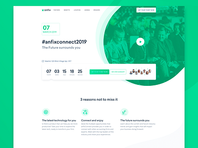 AnfixConnect2019-event landing page accounting business design event hero invoice marketing software summit ui web web design webdesign website