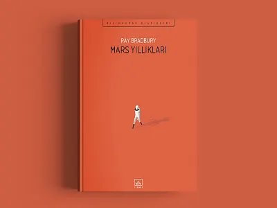 Martian Chronicles book bradbury chronicles cover flat illustration ithaki martian sci fi vector