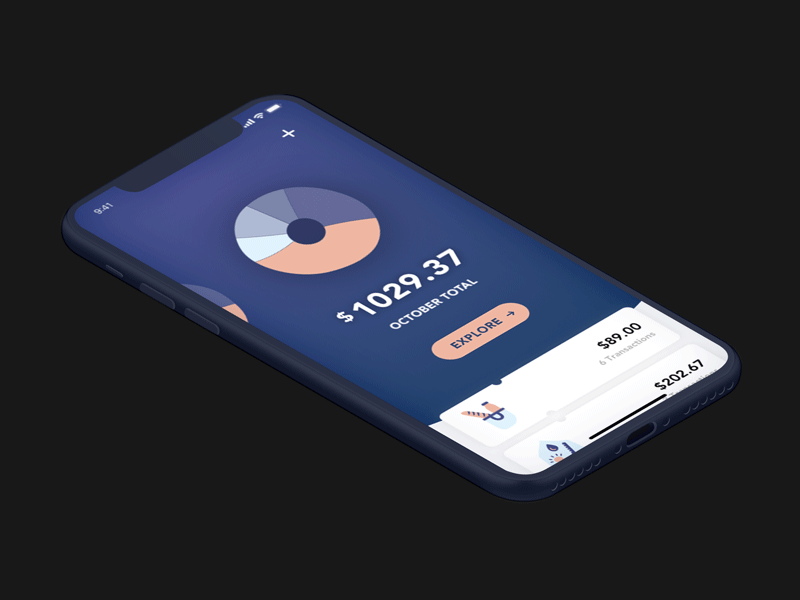 Spending Animation ae after effects animation gif receipt tracker transition ui