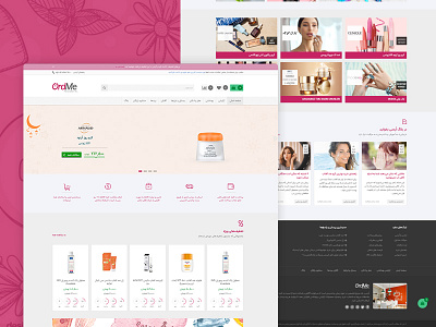 Ordme interface landing page ordme site design theme ui ux