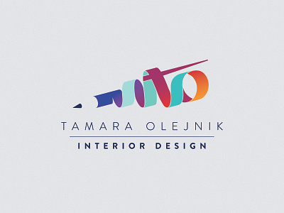 T O branding design icon interior designer logo logotype pensil typography vector