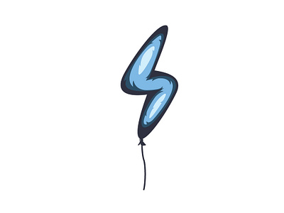 Blue Energy Letter S Logo balloon blue cartoon child eco energy fly letter letters nature pure s