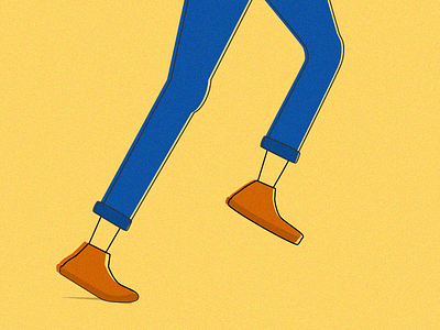 run, lola blue footrace illustration orange run run and jump running