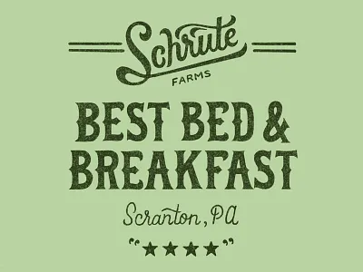 Schrute Farms advertising branding design graphic design handlettering identity logo logo design the office type typography