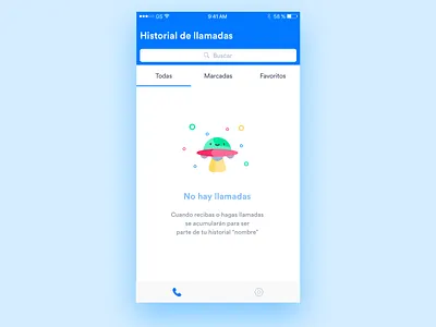 Call blocker app emptystate icons tabs