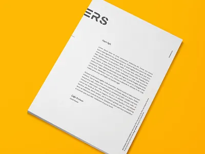 Ers İstanbul Letterhead branding design flat identity illustration letterhead lettering logo minimal vector