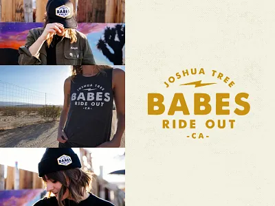 Babes Ride Out 6 - Merch apparel graphics california camp desert design graphics headwear joshua tree motorcycle patch tee tee shirt type typogaphy