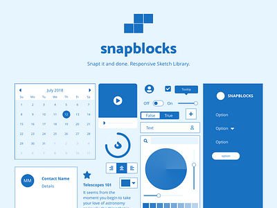 Snapblocks Sketch Library blocks components design design system library mockups sketch sketch library snapblocks ui ux wireframes wires