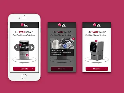 LG Twin Wash - Interactive Rich Media Ad branding design mobile ad design rich media ui