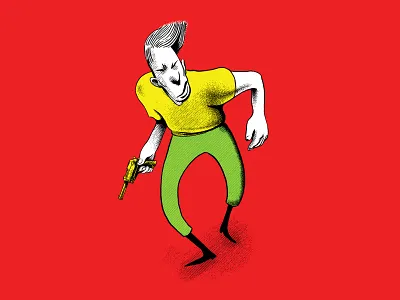 Bank Heist 2 caricature cartoon character character design drawing editorial editorial art graphic illustration ink pattern pattern design print