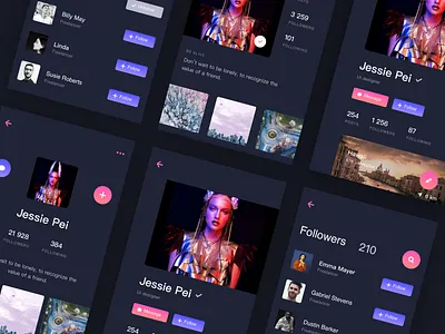 Social color design interface practice ui