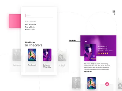 Movie Experience app concept design mobile product ui ux