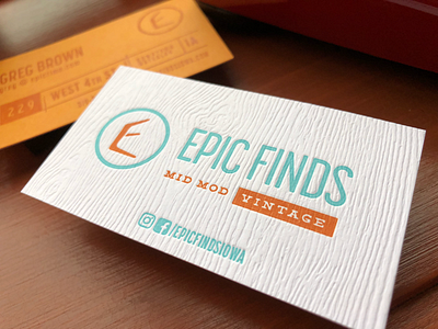 Letterpress mid mod business cards business cards letterpress mid century modern vintage
