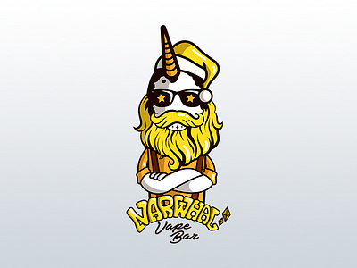 Sticker Narwhal art game illustration telegram портрет стикер